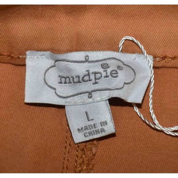 NWT Mud Pie Women's Crawford Wide Leg Jeans Raw Hem Ladies L Brown High Rise - Picture 9 of 11